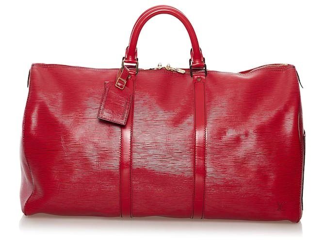 Louis Vuitton Epi Keepall 55 - Red Luggage and Travel, Handbags