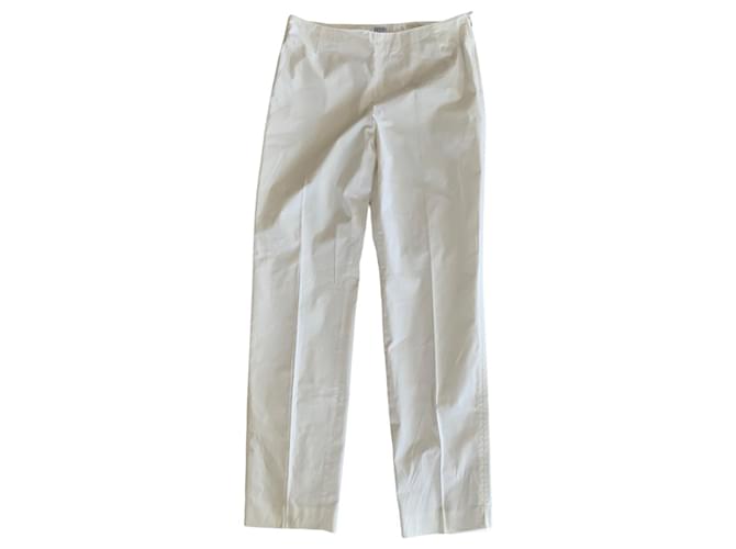 Escada Pants, leggings White Cotton  ref.558530
