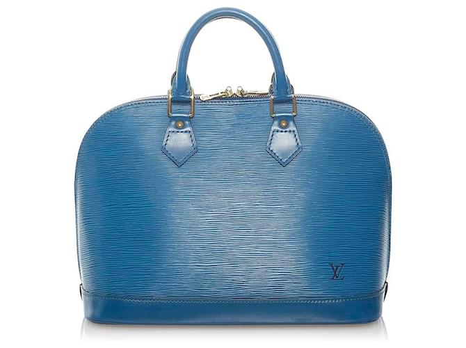 Louis Vuitton Alma Azul Bezerro-como bezerro  ref.558765
