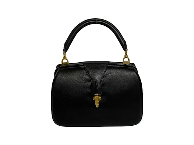 Gucci Bolsos de mano Negro Cuero  ref.558965