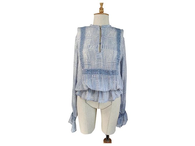 Autre Marque Top Hunky Dory Azul de Viscosa M/L