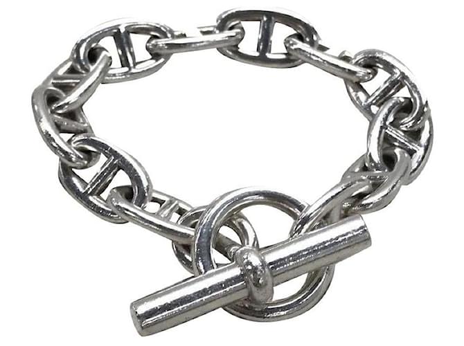 Bracelet HERMÈS / SV925 / SLV / tailleM / 12 cadres Argenté  ref.559051