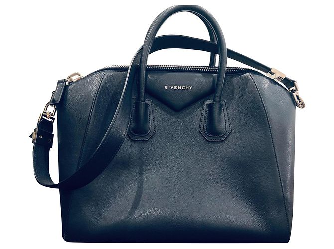 Borsa Givenchy Antigona Blu Navy in pelle di capra