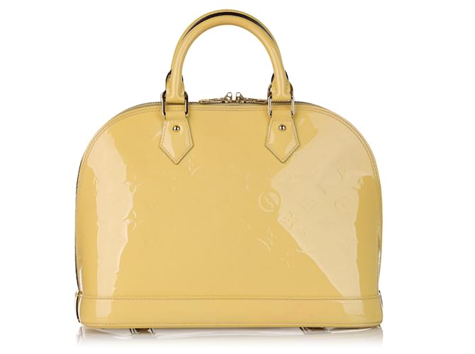 Louis Vuitton Yellow Vernis Alma PM Leather Patent leather  ref.559145