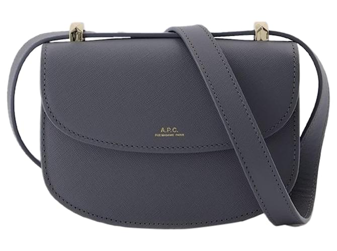 Apc Geneve Bag Mini Sac en Cuir Gris ref.559659 - Joli Closet