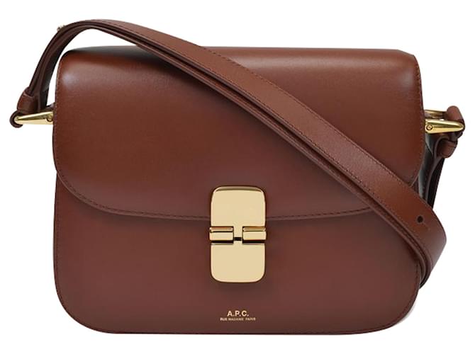 Apc Grace Mini Bag in Hazelnut Smooth Leather Brown  ref.559740