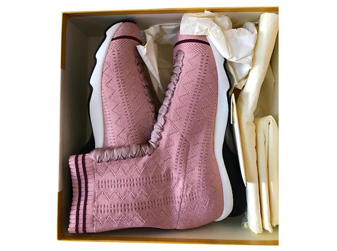 Fendi Sneakers Pink Elastane  ref.559968