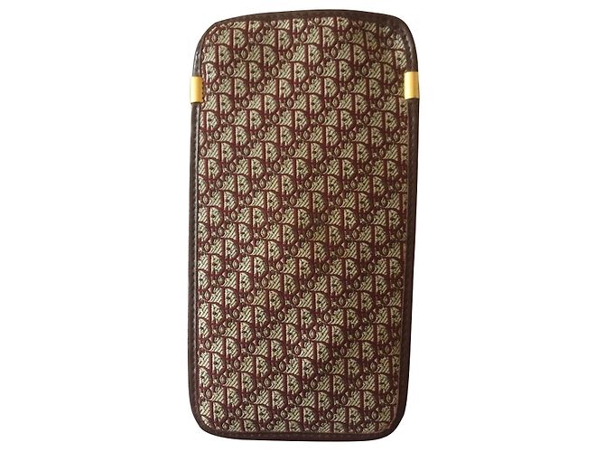 Estuche para gafas Christian Dior antiguo Burdeos