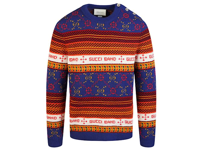Suéter de lã multicolorido Gucci Multicor  ref.560651