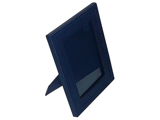 Louis Vuitton Edição Limitada Moldura de Couro Taurillon com Borda Monograma Azul  ref.561037