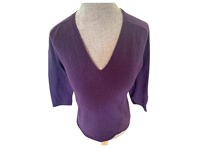 Malo Knitwear Dark purple Cashmere  ref.561041