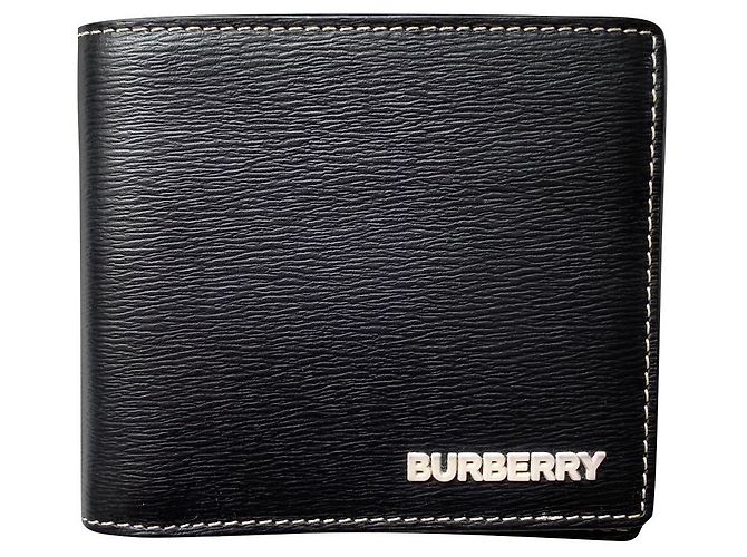 Burberry Black Leather Pocket Wallet