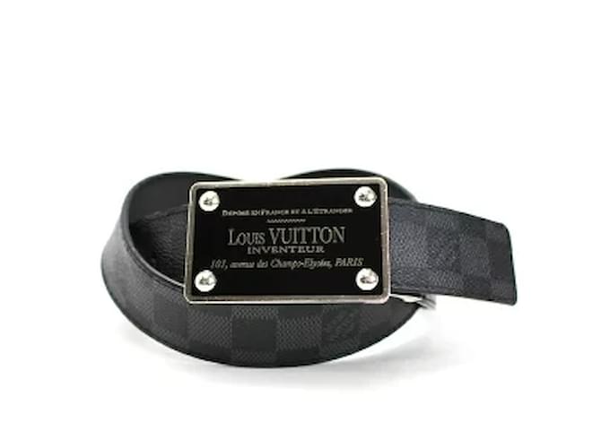Authentic LOUIS VUITTON LB Ceinture Jeans Men's Belt Black