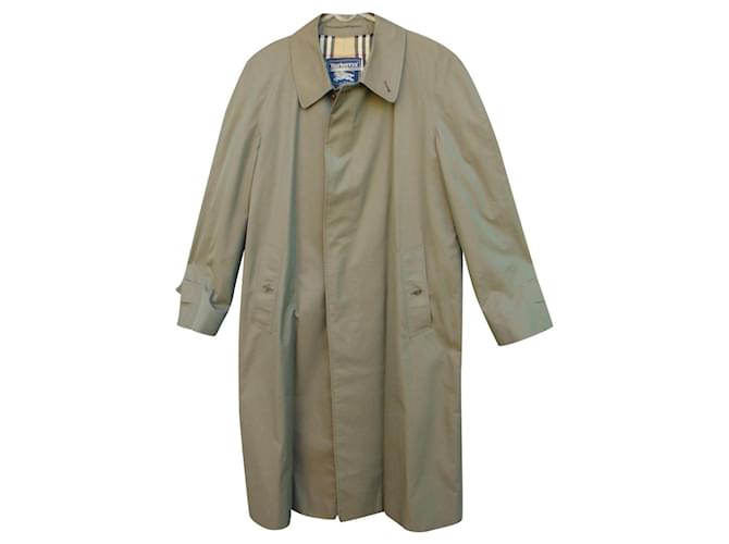 raincoat man Burberry vintage t 48 Khaki Cotton  ref.561323