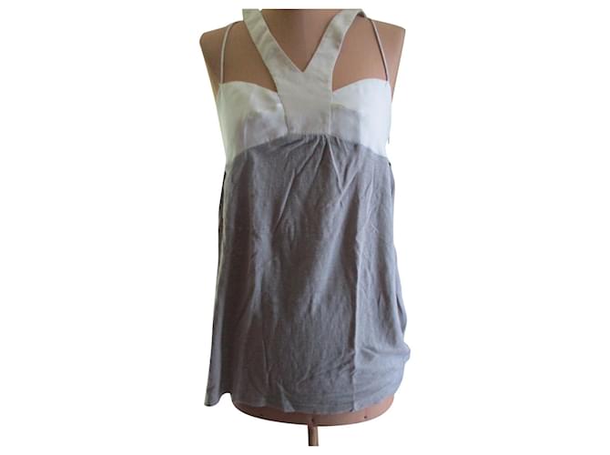 Iro Top in lino e seta, stringa, taille 0. 