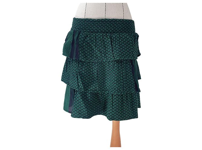 Falda Becky Cecilie Copenhagen Verde de Algodón