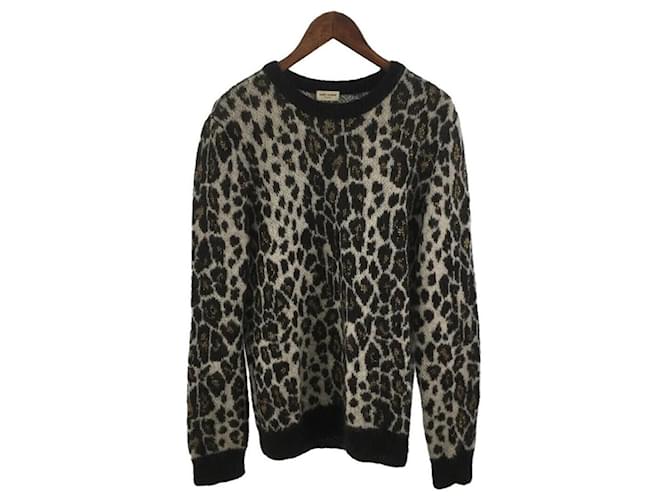 SAINT LAURENT 16aw / Leopard knit / Sweater (thick) / S / Wool