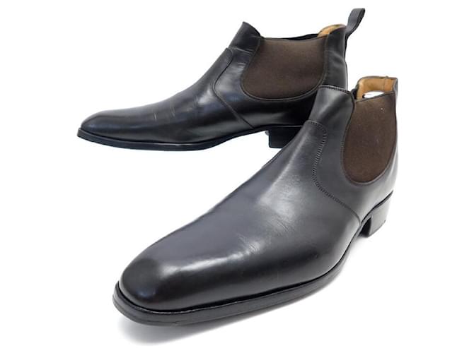 JM WESTON ZAPATOS BOTINES INFORMALES 457 8.5D 42.5 zapatos de cuero marrón Castaño  ref.562136