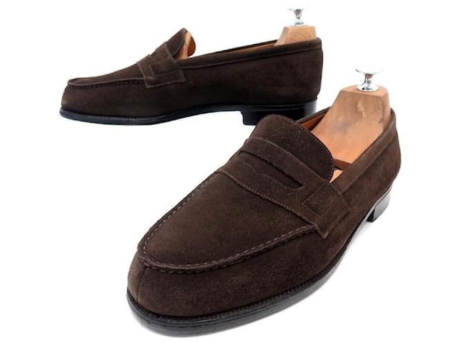 JM WESTON SHOES 180 Church´s Loafers 7.5E 42 BROWN SUEDE SUEDE SHOES  ref.562142