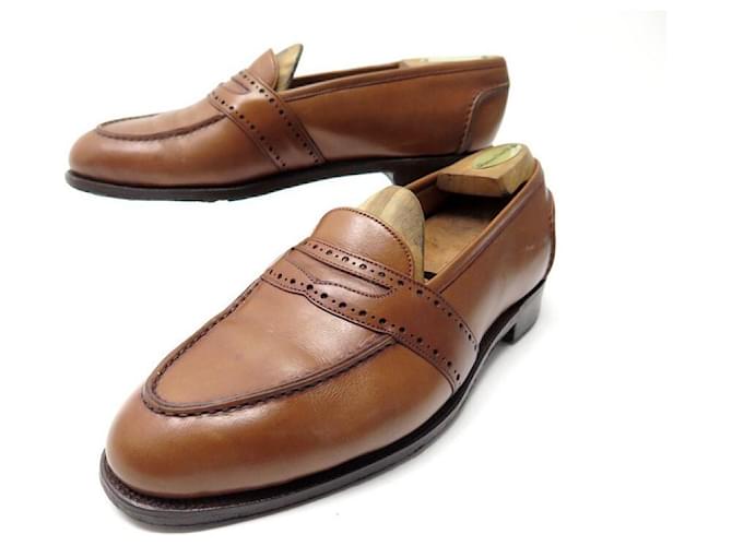 Autre Marque EDWARD GREEN x BARNEYS NEWYORK PICADILLY LOAFERS 7D 40 cuir Brown Leather  ref.562166
