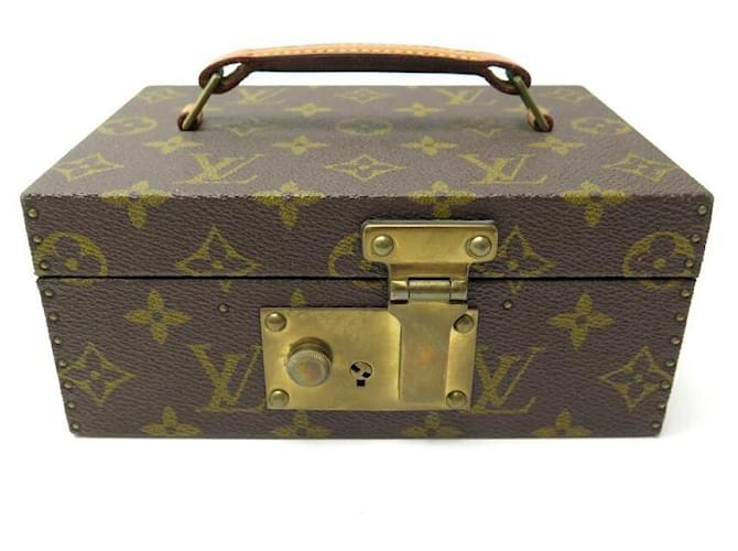 VINTAGE LOUIS VUITTON MINI JEWELRY BOX IN CANVAS MONOGRAM LV JEWEL BOX  Brown Cloth ref.562196 - Joli Closet