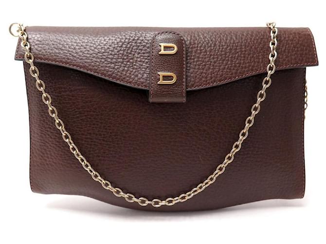 VINTAGE DELVAUX HAND BAG CROSSBODY POUCH IN BROWN LEATHER LEATHER HAND BAG  ref.562200 - Joli Closet