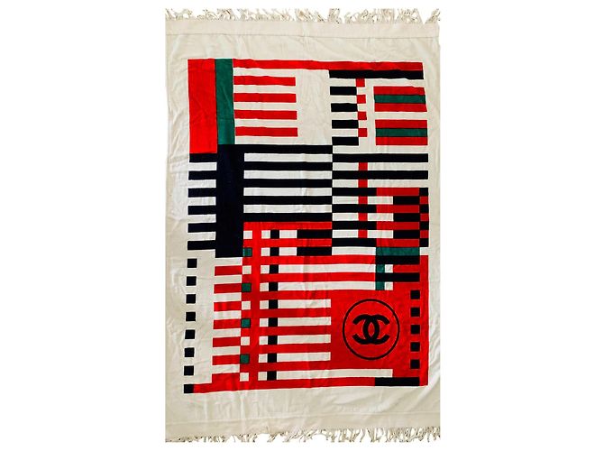 Chanel toalla de playa ancha Multicolor