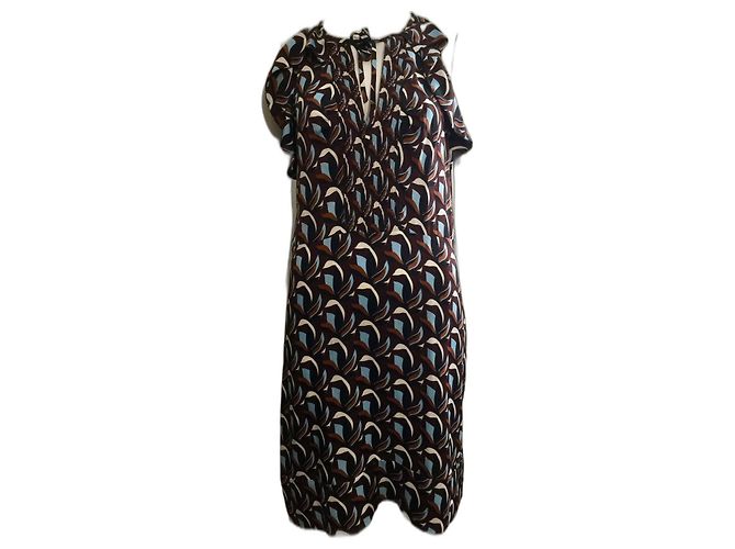 Diane Von Furstenberg DvF Abito in seta Berit multicolore