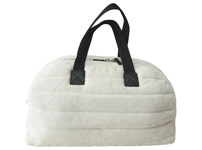 CHANEL Bowling UNISEX Bag Eggshell Cotton Polyester  ref.562559