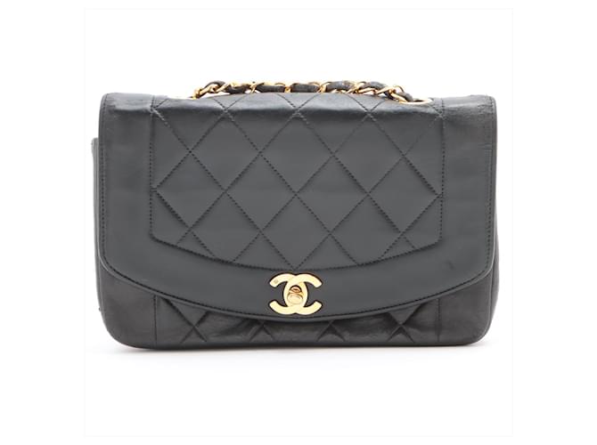 Chanel Diana Black Leather  ref.562622