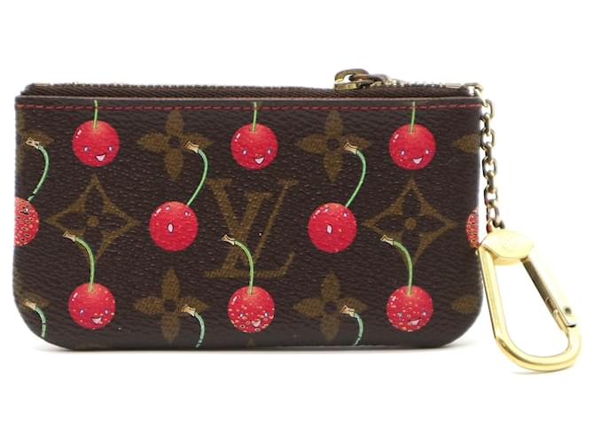 Louis Vuitton Monogram Cherry Key Cles Zippy Geldbörse Mehrfarben Leder  ref.562650