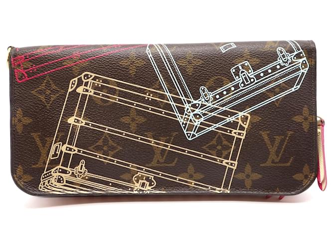 Zippy Louis Vuitton Monogram Floral Trunk Insolite Reißverschluss um lange Brieftasche Mehrfarben Leder  ref.562654