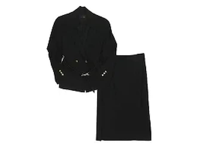 Fendi Skirt suit Black Silk Wool Lycra  ref.562667