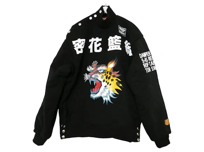 Kenzo x Kansai Yamamoto Cheetah Sweatshirt Unisexe Coton Noir  ref.562711