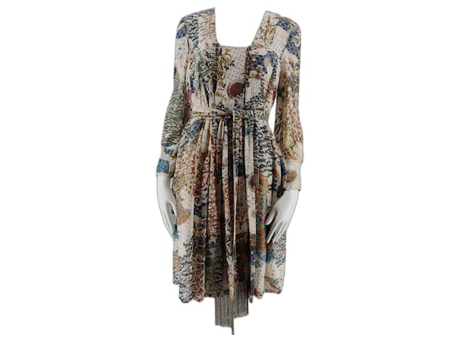 GUCCI NATURE-INSPIRED PRINTED LAMÉ DRESS Multiple colors Silk  -  Joli Closet