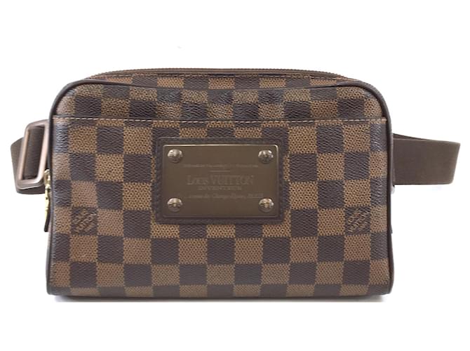 Louis Vuitton Brooklyn Waist Bumbag Damier Ébène Canvas Brown Leather  ref.562761 - Joli Closet
