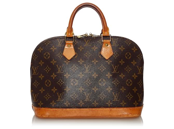Louis Vuitton Brown Monogram Alma PM Leather Cloth  ref.562814