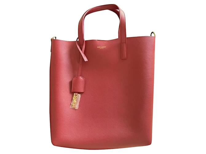Shopping Saint Laurent Toy in soft leather Red  ref.563053