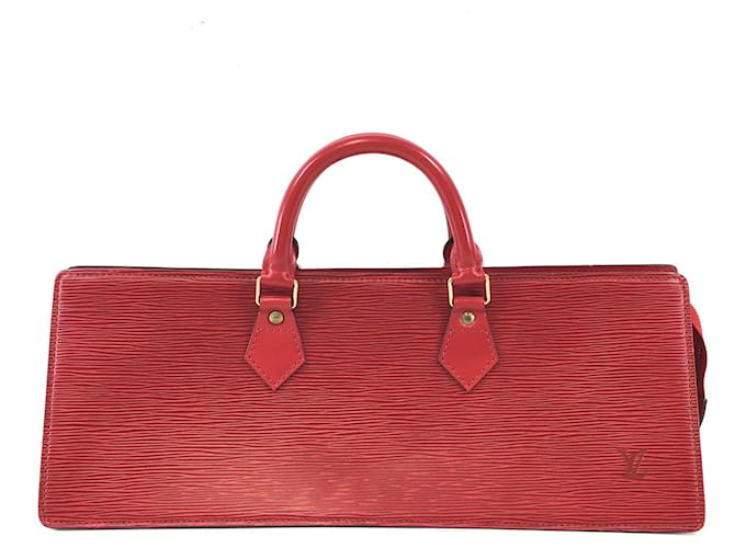 Louis Vuitton Sac Triangle Red Epi Pelle Rosso  ref.563107