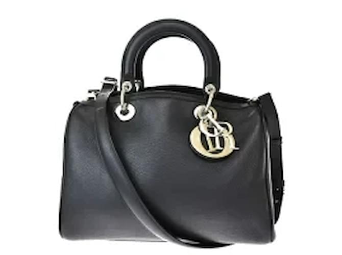 Christian Dior Handtaschen Schwarz Leder  ref.563429