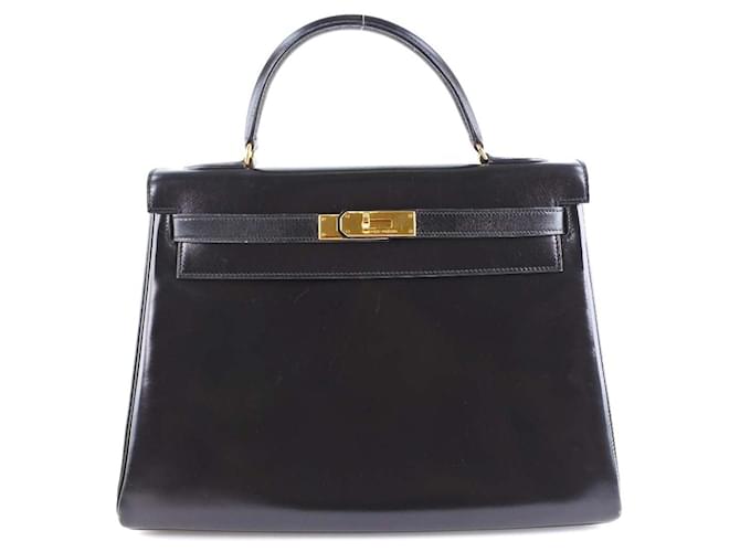 Hermès hermes kelly Black Pony-style calfskin  ref.564086