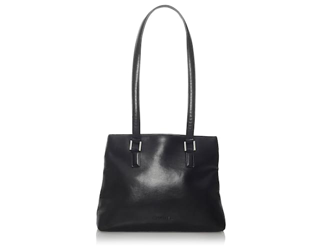 Chanel Black Leather Tote Bag Schwarz Leder Kalbähnliches Kalb  ref.490609