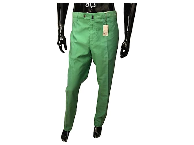 Autre Marque Pantalon vert Alain Figaret Coton  ref.563357