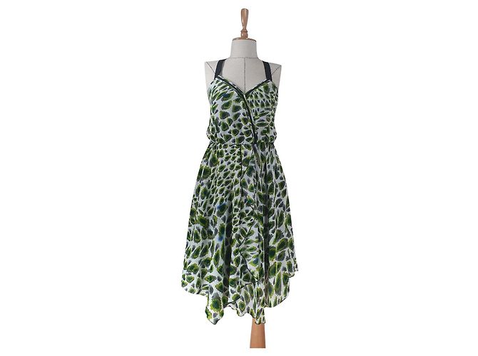 Diane Von Furstenberg Kleid Mehrfarbig Polyester Größe S Mehrfarben