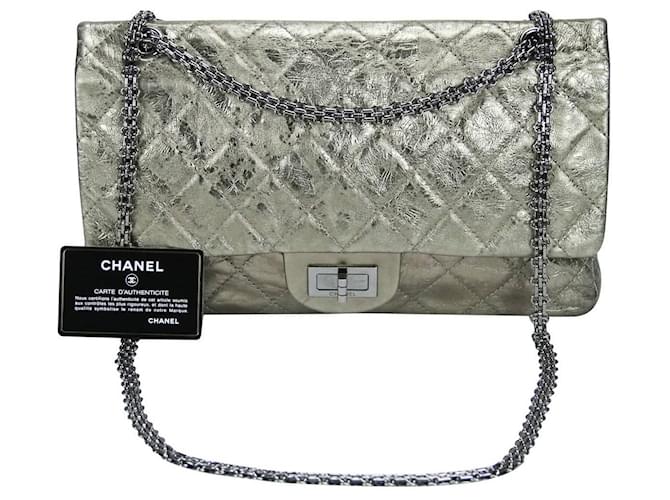 Chanel 2.55 Reissue Jumbo Gold Aged Calfskin Ruthenium Golden Leather  Pony-style calfskin ref.564230 - Joli Closet