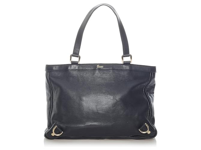 Gucci Black Abbey D-ring Leather Tote Bag Pony-style calfskin  ref.564399