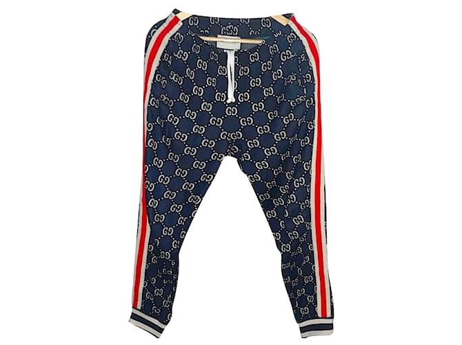 Gucci pantalones chándal con tribanda GG y monograma ref.564412 - Joli Closet