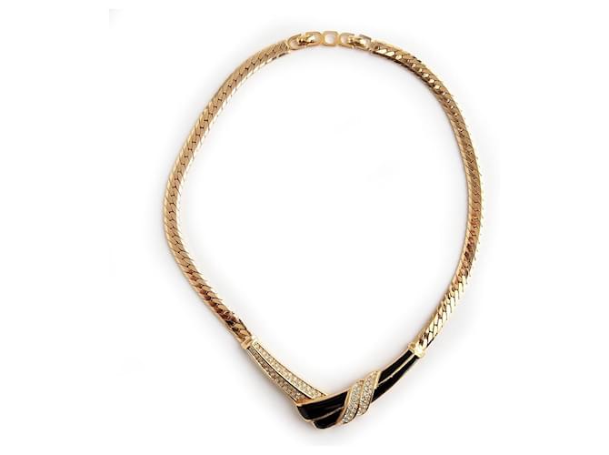 Dio(r)evolution Necklace Gold-Finish Metal and White Crystals | DIOR US