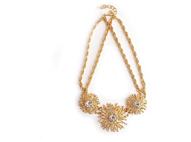 Colar Kenneth Jay Lane dourado com cristais