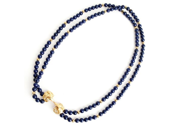 Kenneth Jay Lane Capricorn Dark BLue necklace